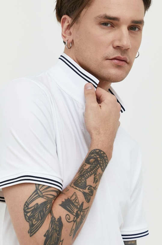 Abercrombie & Fitch polo biały KI124.3096.100