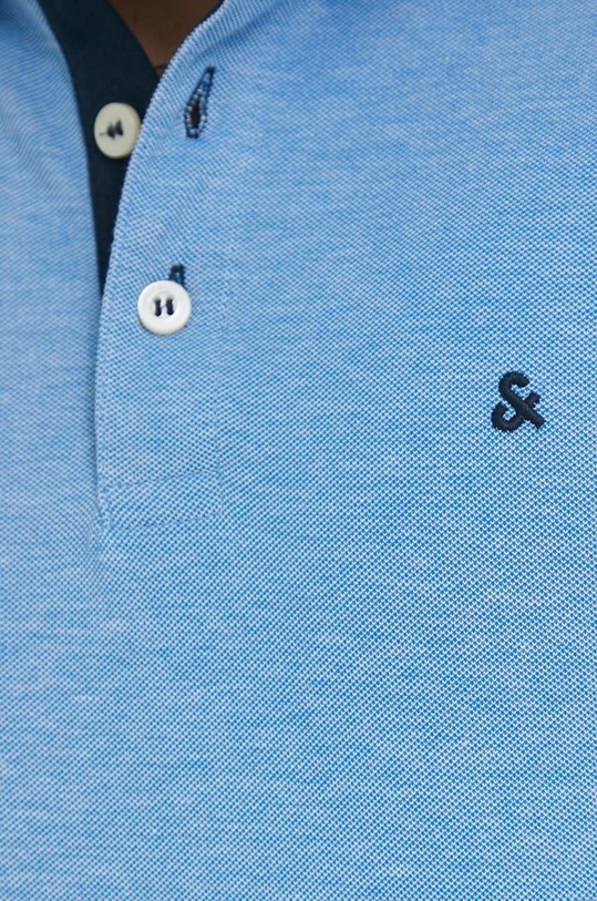 Jack & Jones polo bawełniane JJEPAULOS niebieski 12136668.