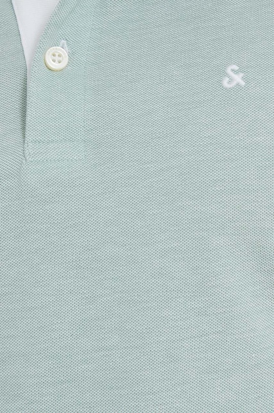 Jack & Jones polo bawełniane JJEPAULOS turkusowy 12136668.