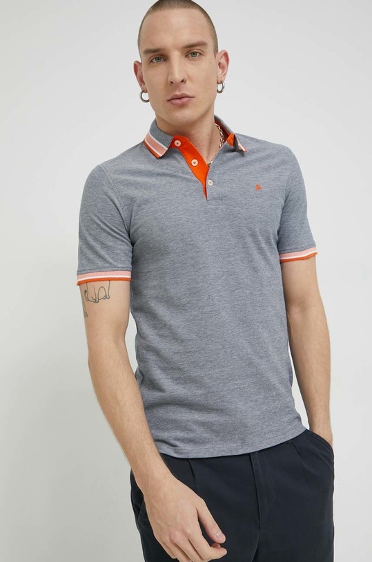 Jack & Jones polo bawełniane JJEPAULOS 12136668. szary AA00