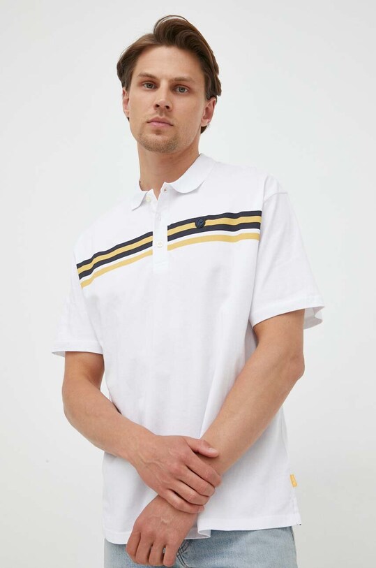 Pepe Jeans polo bawełniane nadruk biały PM541964.800