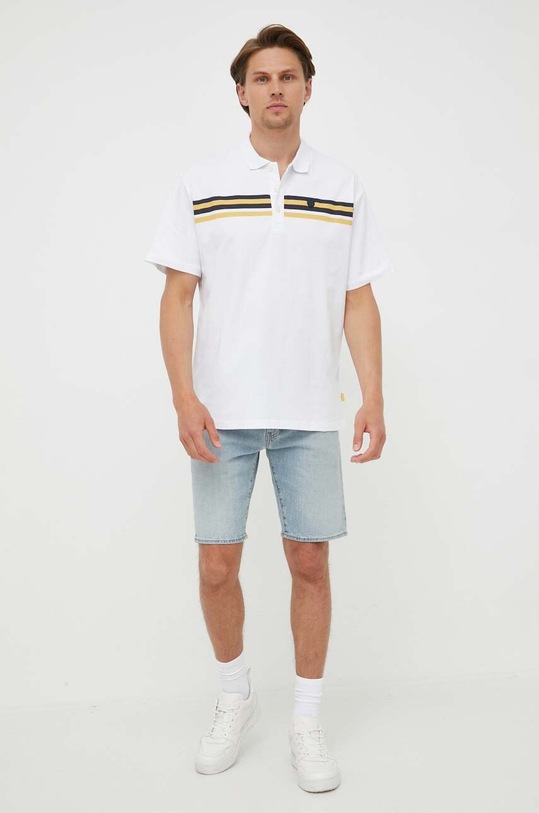 Pepe Jeans polo bawełniane PM541964.800 biały SS23