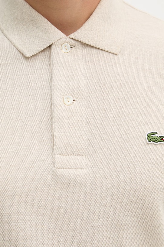 Bombažen polo Lacoste L1264 bež
