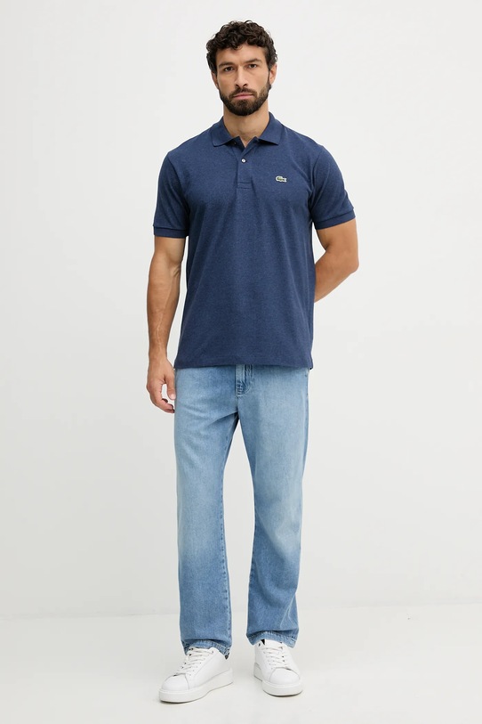 Lacoste polo bawełniane L1264 granatowy AW25