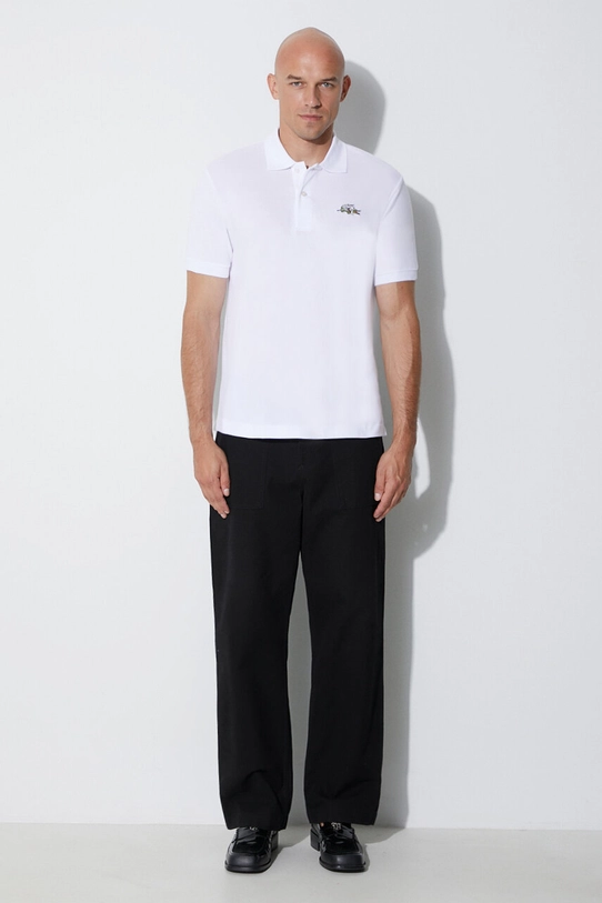 Lacoste polo bawełniane x Netflix PH7057 biały SS23