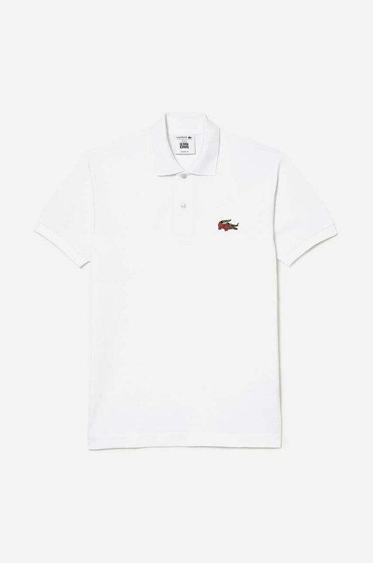 Одяг Бавовняне поло Lacoste x Netflix PH7057 білий