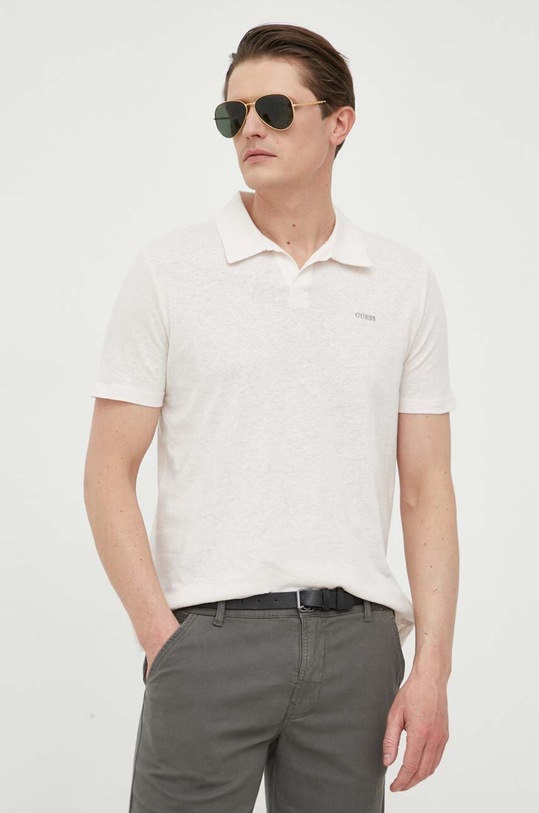 Guess polo regular beżowy M3GP13.KBQ90