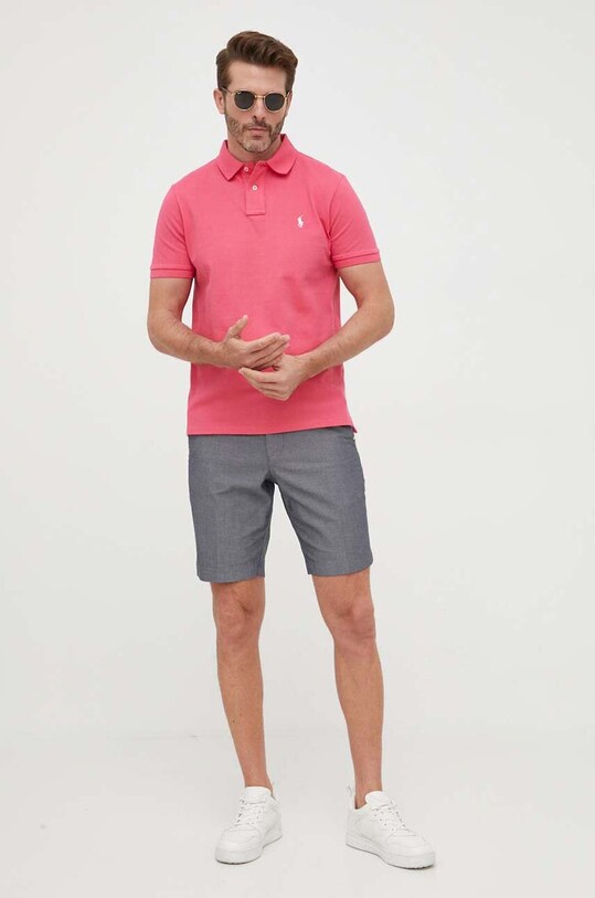 Хлопковое поло Polo Ralph Lauren 710782592 розовый AA00