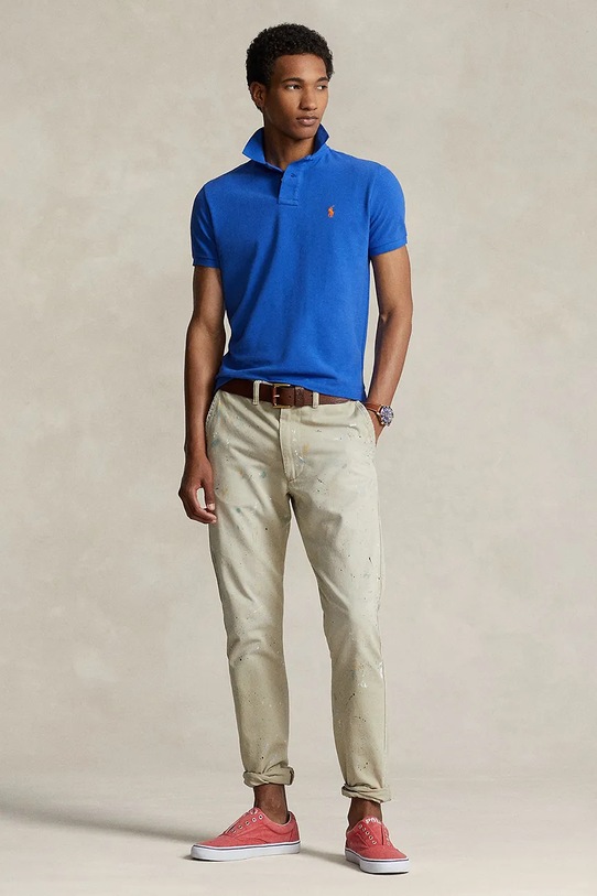 Odzież Polo Ralph Lauren polo bawełniane 710782592 niebieski