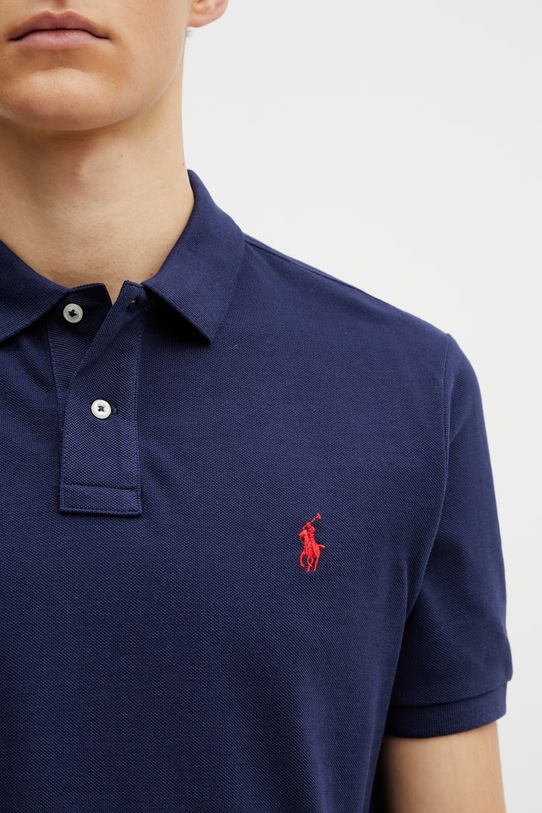 Bavlnené polo tričko Polo Ralph Lauren tmavomodrá 710782592
