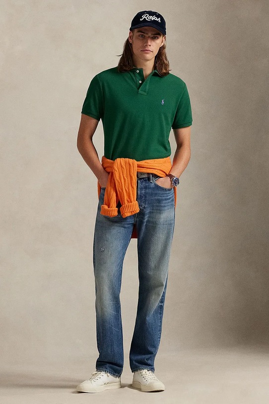 Odzież Polo Ralph Lauren polo bawełniane 710782592 zielony