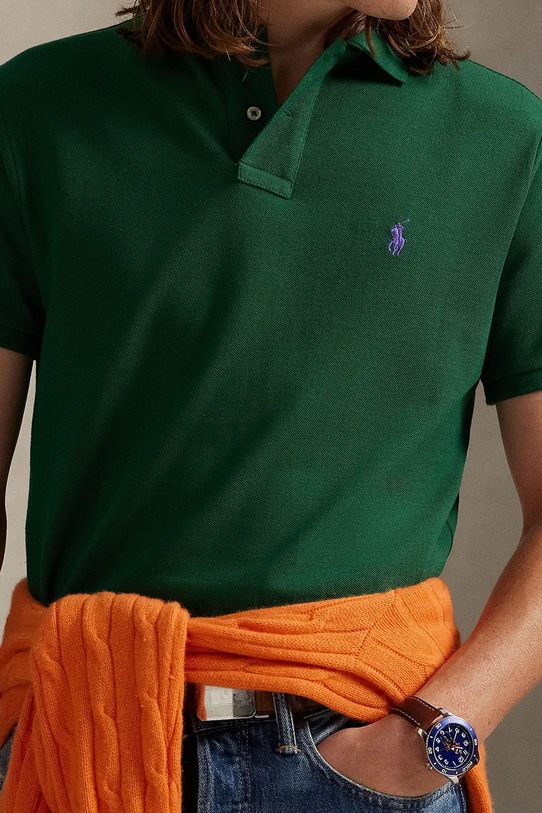 Polo Ralph Lauren polo bawełniane zielony 710782592