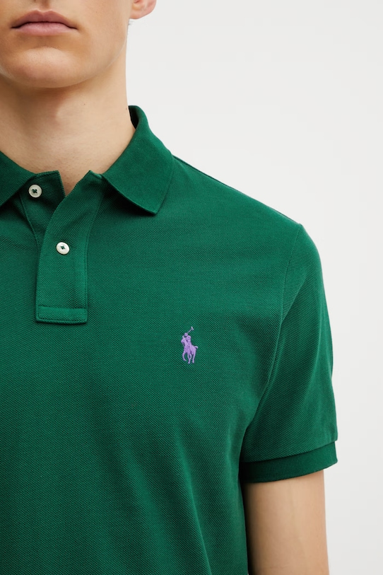 Bavlnené polo tričko Polo Ralph Lauren zelená 710782592