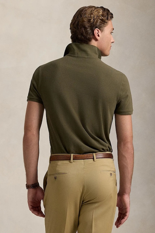 Βαμβακερό μπλουζάκι πόλο Polo Ralph Lauren 710782592 πράσινο AA00