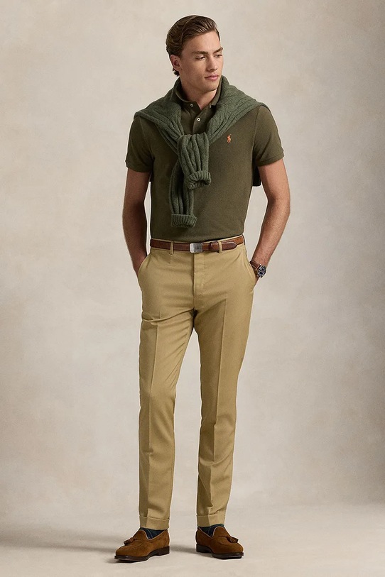 Odzież Polo Ralph Lauren polo bawełniane 710782592 zielony