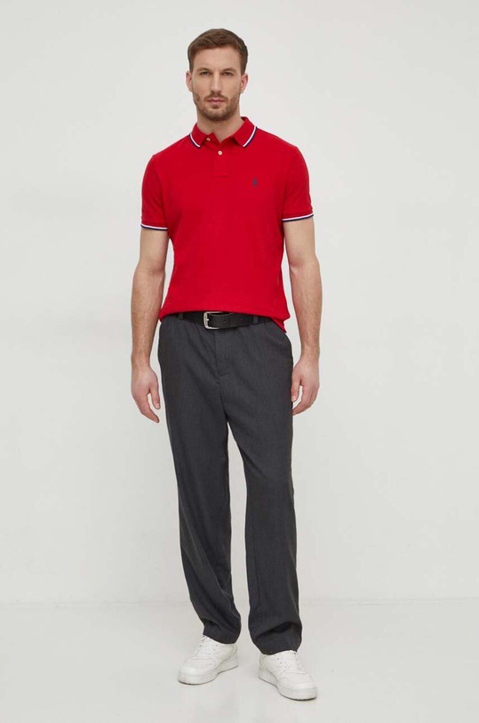 Polo Ralph Lauren polo bawełniane 710842621 czerwony AW25