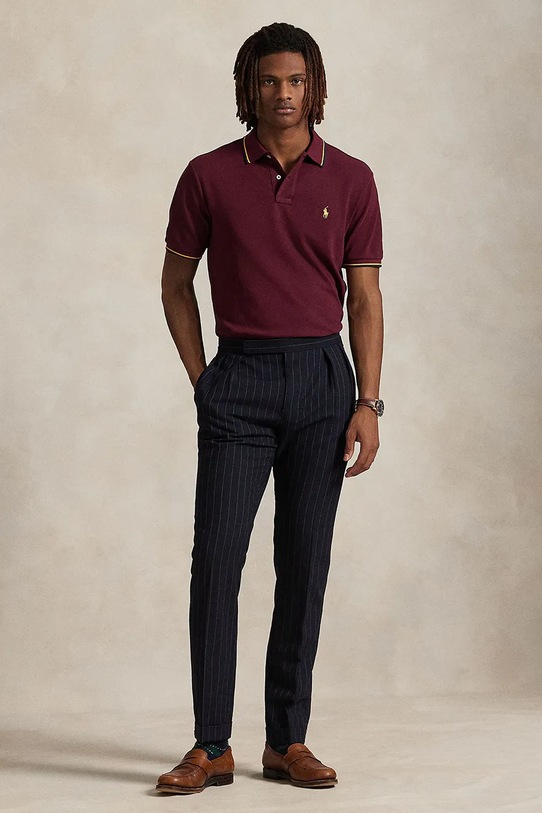 Odzież Polo Ralph Lauren polo bawełniane 710842621 bordowy