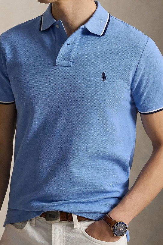 Polo Ralph Lauren polo bawełniane niebieski 710842621