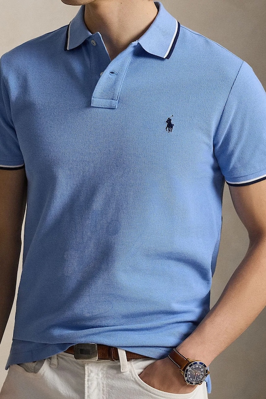 Polo Ralph Lauren polo bawełniane niebieski 710842621