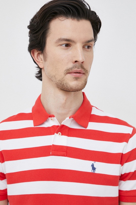 Polo Ralph Lauren polo bawełniane czerwony 710898606