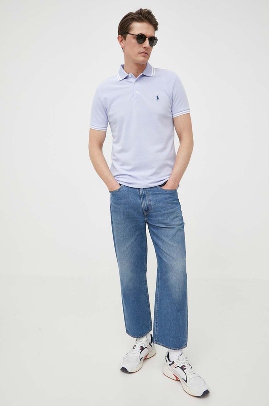 Polo Ralph Lauren polo 710898948 niebieski SS24
