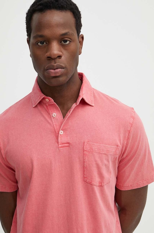 Polo tričko s prímesou ľanu Polo Ralph Lauren ružová 710900790