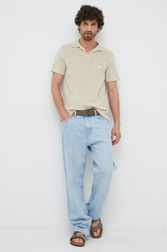 Polo Ralph Lauren polo 710901044 beżowy SS24