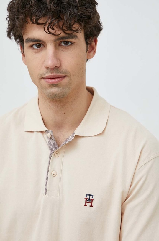 Tommy Hilfiger polo bawełniane beżowy MW0MW30785.PPYX