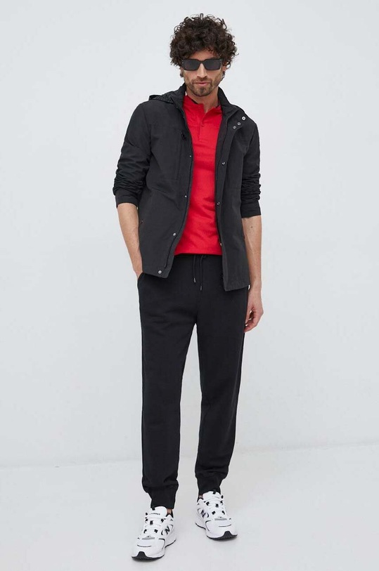Tommy Hilfiger polo bawełniane MW0MW30765.PPYX czerwony SS23