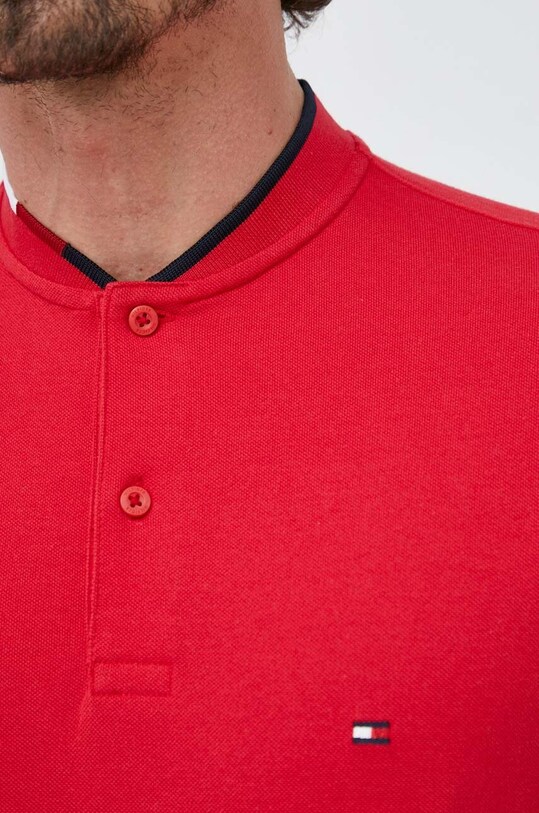 Tommy Hilfiger polo bawełniane MW0MW30765.PPYX czerwony