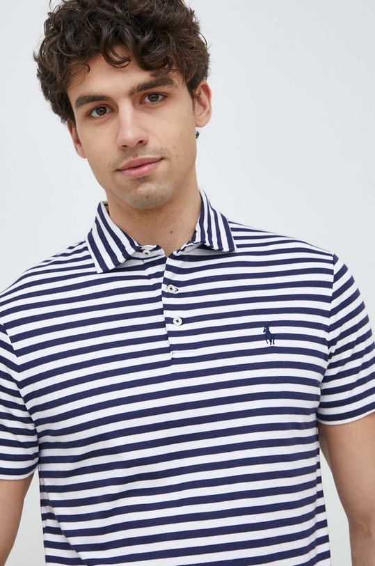 Бавовняне поло Polo Ralph Lauren темно-синій 710906299