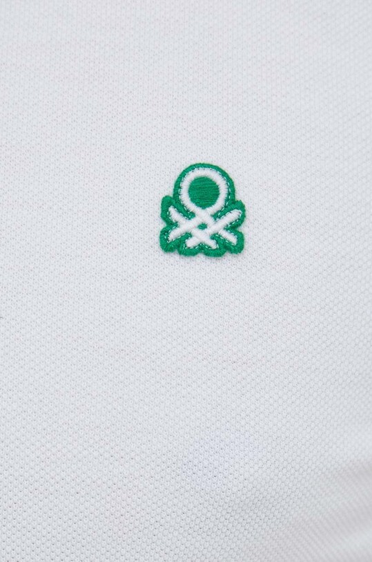 United Colors of Benetton polo bawełniane 3089J3179.101. biały