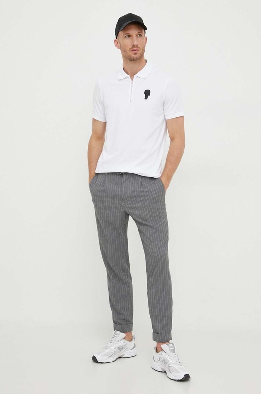 Karl Lagerfeld polo 532221.745023 biały AW23