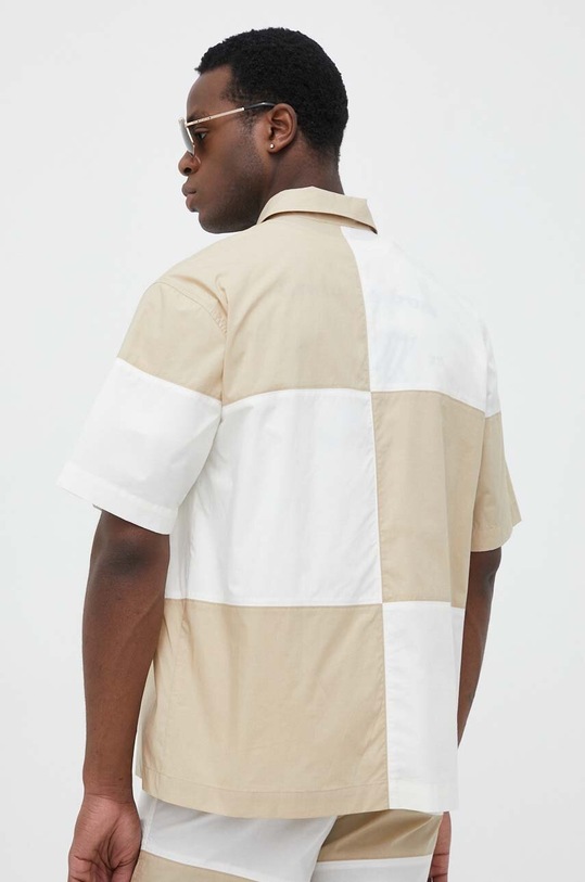 Одежда Хлопковая рубашка United Colors of Benetton 5EDZUQ01Z.902 бежевый