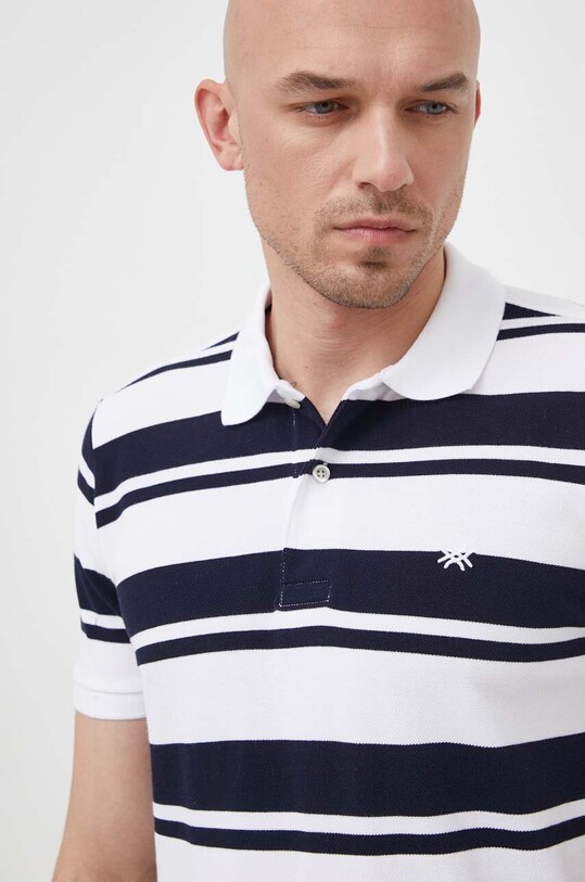 Odzież United Colors of Benetton polo bawełniane 347BU3011.910 granatowy