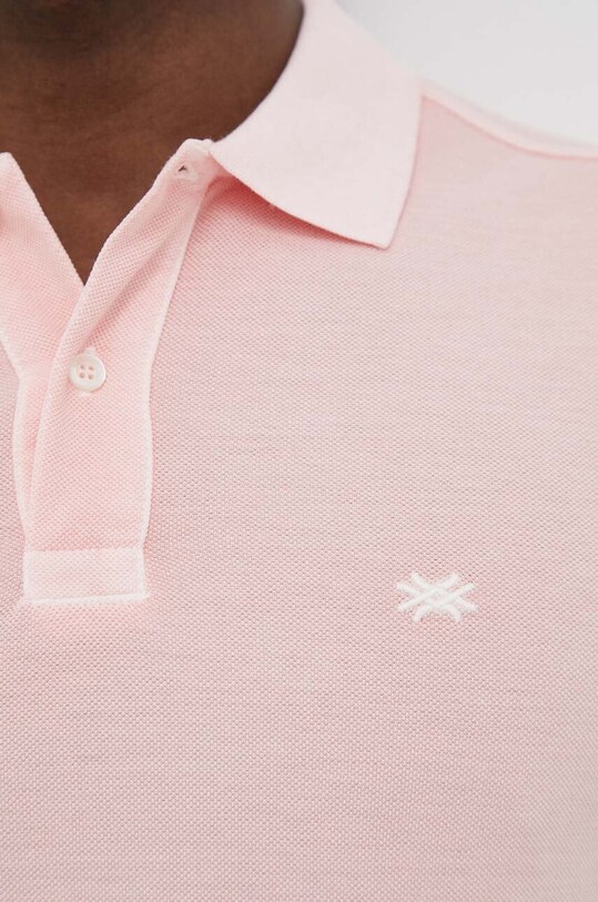 United Colors of Benetton polo bawełniane 3089U300Z.86P różowy