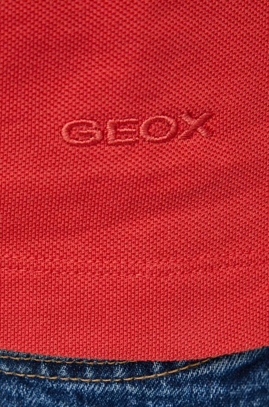 Bavlnené polo tričko Geox M3510LT2649.F1697 červená
