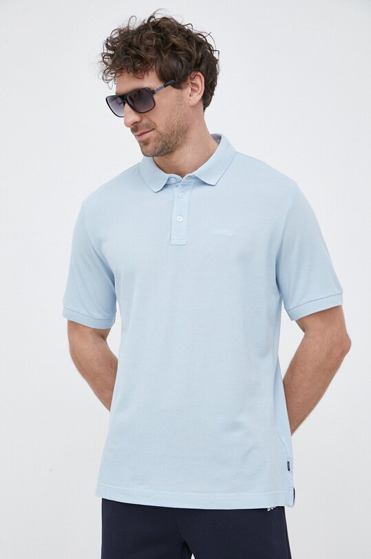 Joop! polo bawełniane turkusowy 30036083