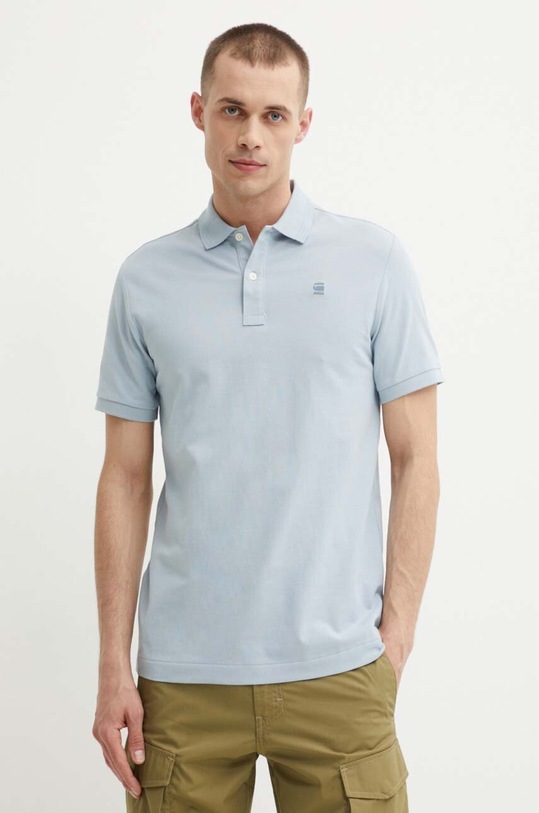 G-Star polo z elastanem niebieski D11595.5864