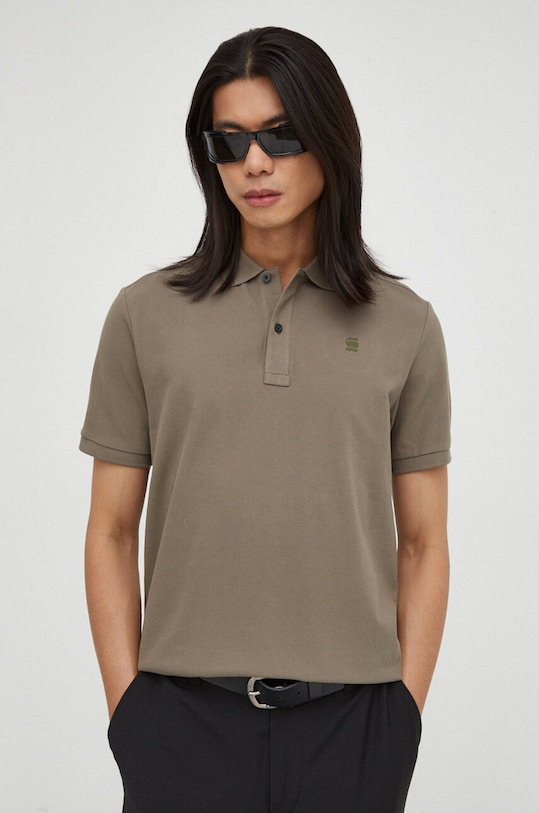 G-Star polo z elastanem zielony D11595.5864