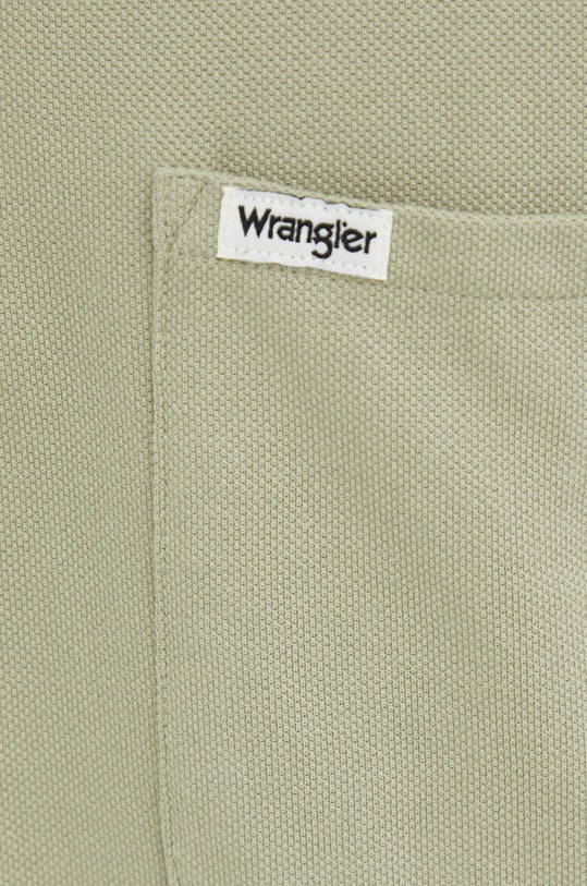 Wrangler polo bawełniane W7BJK4G15 zielony