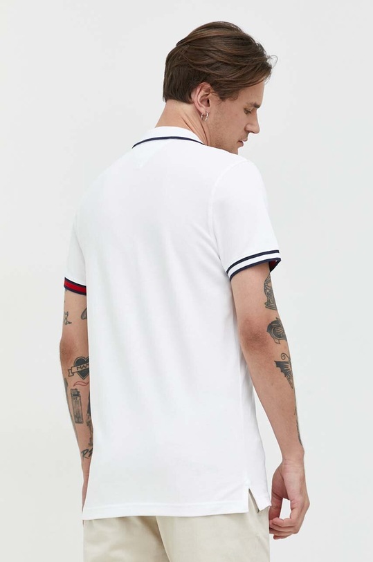 Odzież Tommy Jeans polo bawełniane DM0DM12963.PPYX biały