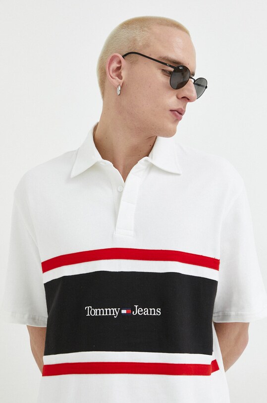 Бавовняне поло Tommy Jeans бежевий DM0DM16222.PPYX