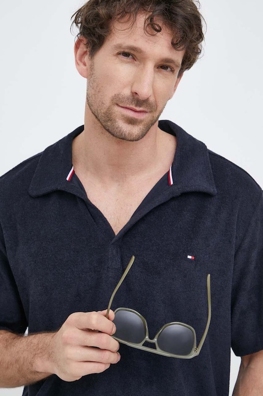 Polo tričko Tommy Hilfiger jednofarebný tmavomodrá UM0UM02789.PPYX