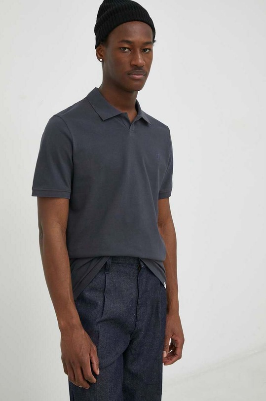 Les Deux polo de bumbac regular bleumarin LDM120006