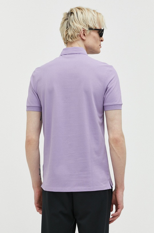 Oblečení Bavlněné polo tričko HUGO 50490770 fialová