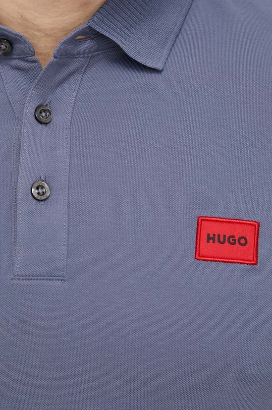 Бавовняне поло HUGO блакитний 50490770