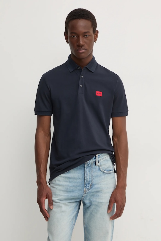 HUGO polo de bumbac regular bleumarin 50490770