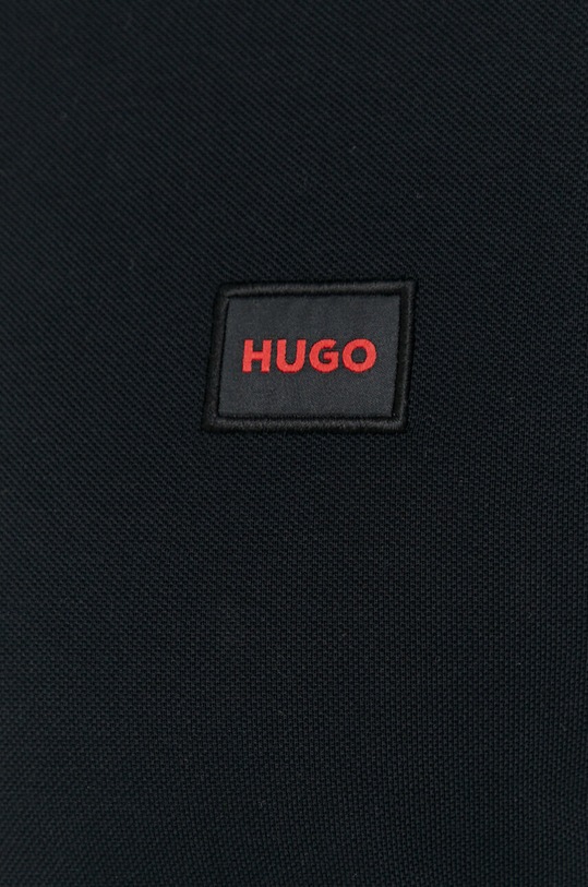 Bavlněné polo tričko HUGO 50490770 černá