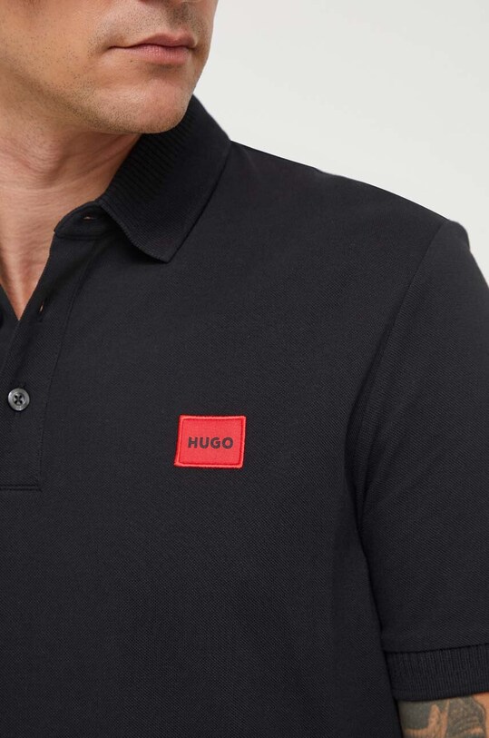 Pamučna polo majica HUGO 50490770 crna